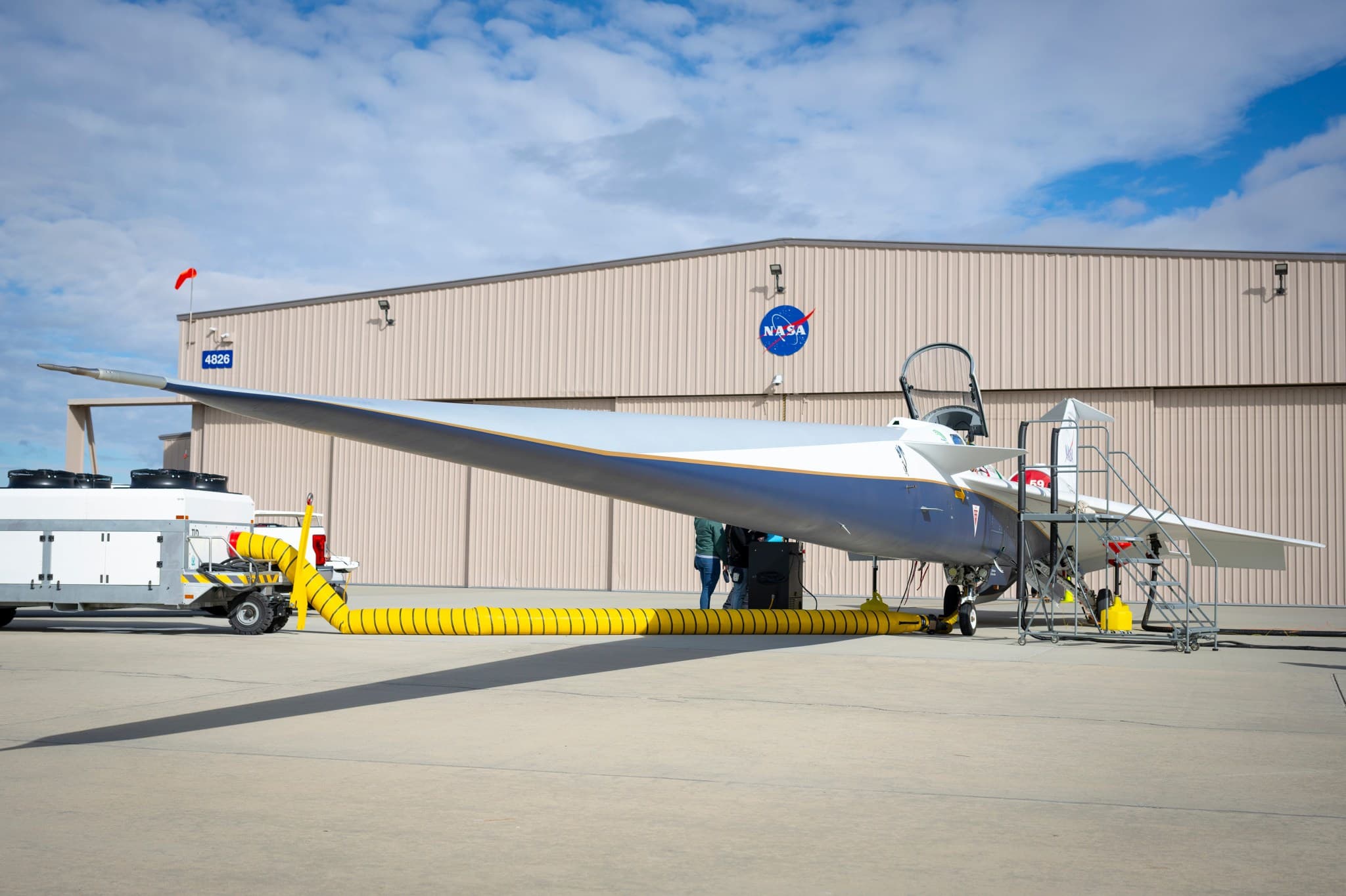 NASA's X-59 Gets a Modernized Hangar Home at Armstrong Flight Research Center