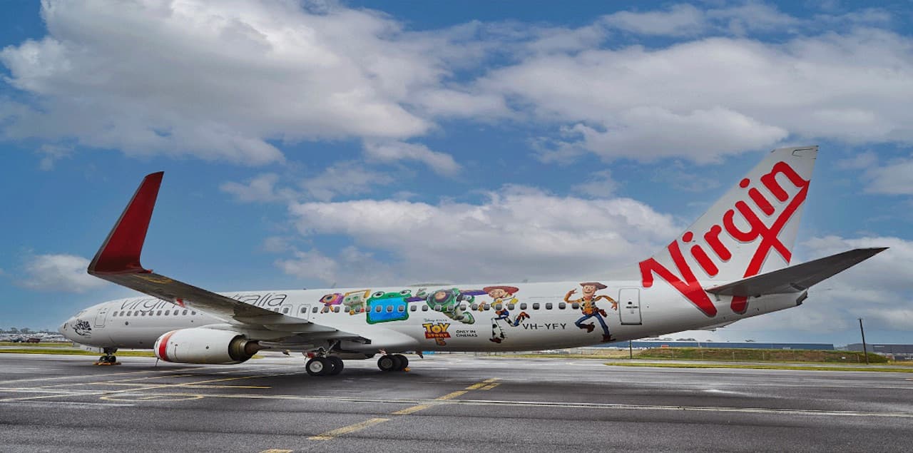 Virgin Australia Deploys a Boeing 737 with a 'Toy Story 5' Livery to Attract Families