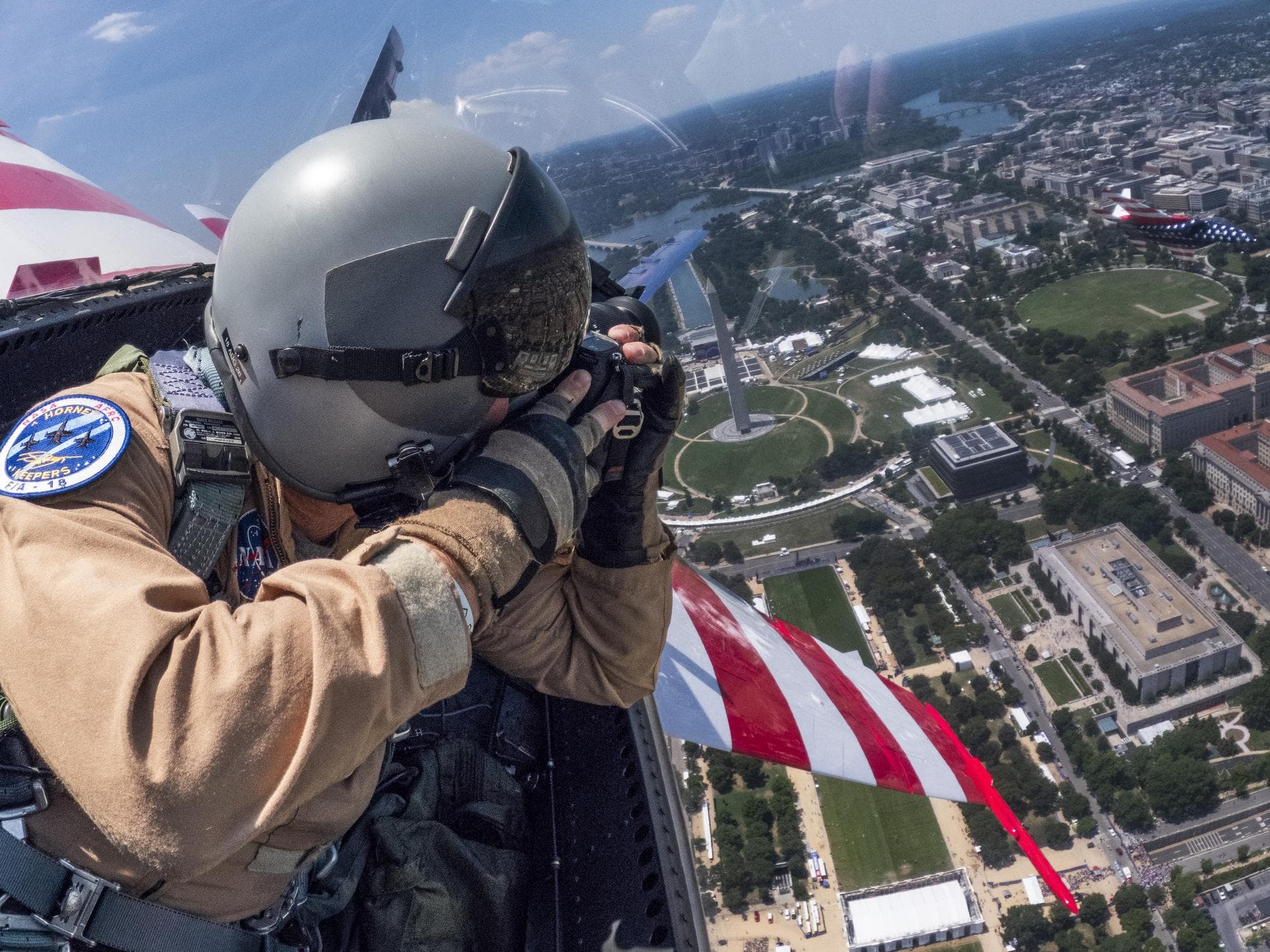 NASA Photographer Captures F-18 Flyover Over Washington: A Rare Perspective for Aviation Students