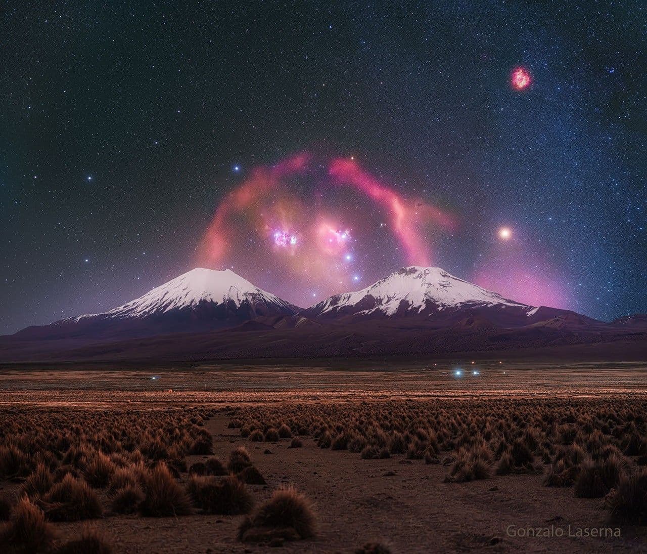 Barnard's Loop Over Twin Volcanoes: A Lesson in Celestial Navigation for Pilots